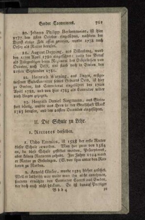 II. Die Schule zu Lehr.