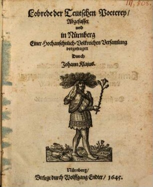 Lobrede der Teutschen Poeterey
