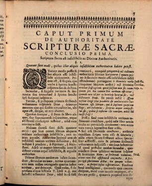 Theses theol. de Scriptura Sacra, eius authoritate ...