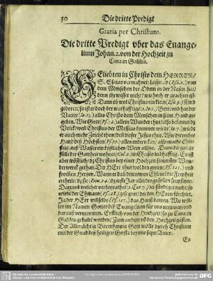 Die dritte Predigt ober das Euangelium Johan. 2. von der Hochzeit zu Cana in Galilea
