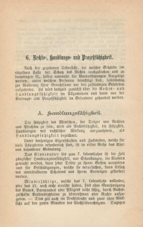 6. Rechts-, Handlungs- und Prozeßfähigkeit