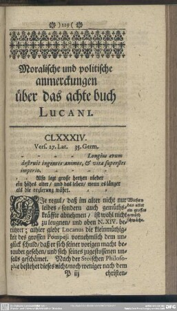 Moralische und politische anmerckungen über das achte buch