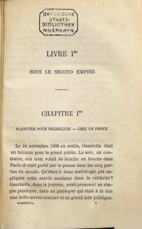 Gambetta : Sa vie, ses idées politiques. Par Emile Neucastel