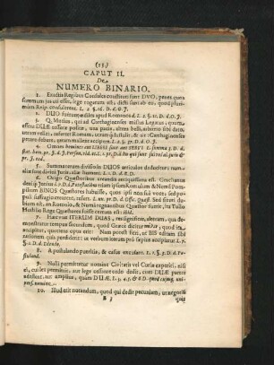 Caput II. De Numero Binario.