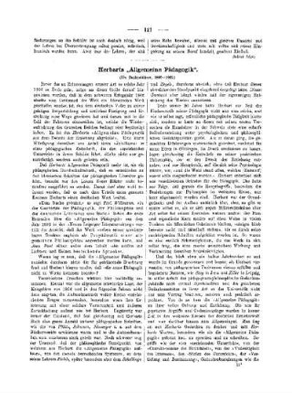 Herbarts "Allgemeine Pädagogik"