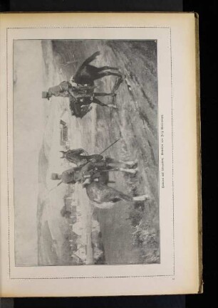 Husaren auf Vorposten. Gemälde von Fritz Grotemeyer.