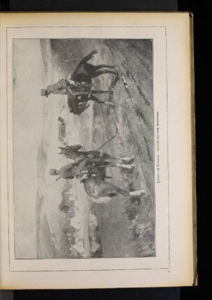 Husaren auf Vorposten. Gemälde von Fritz Grotemeyer.