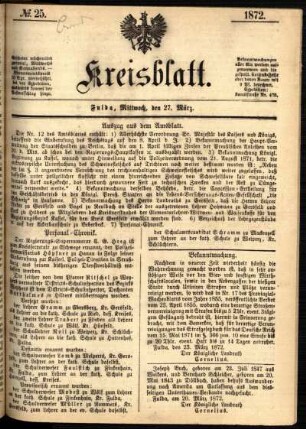Ausgabe vom Mittwoch, den 27. März 1872.
