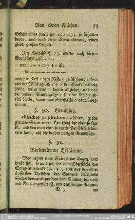 Von ebnen Flächen