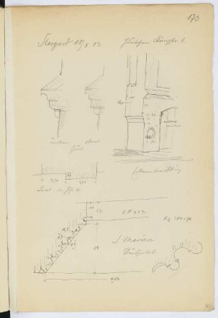 Marienkirche, Stargard: Details (aus: Skizzen- und Fotoalbum 28)