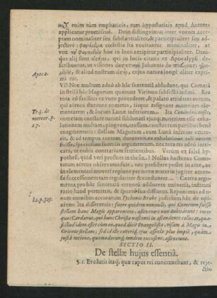 Sectio II. De stellae huius essentia.