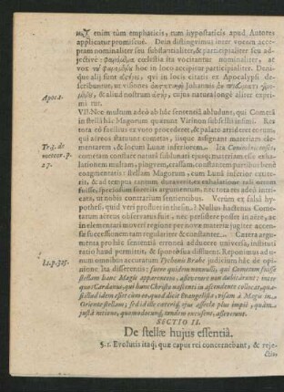 Sectio II. De stellae huius essentia.