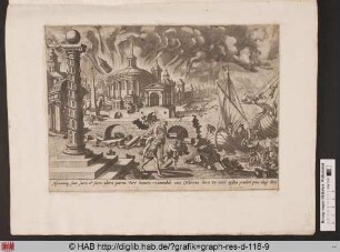 Aeneas Flucht aus dem brennenden Troja.