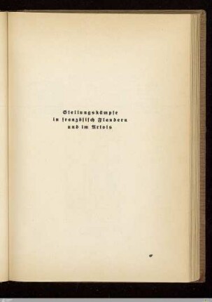 Stellungskämpfe in französisch Flandern und im Artois