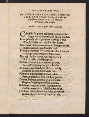 A4r-D4v, Episthalamium in nuptias illustrissimi Principis [...]