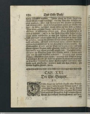 Cap. XXI. Der Ehr-Geitzige.