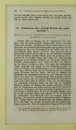 54. Brandenburg unter Friedrich Wilhelm dem großen Kurfürsten