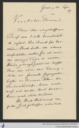 Brief, 10.09.1919