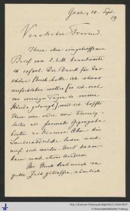 Brief, 10.09.1919