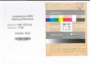 Entnazifizierung Rudi Koehler , geb. 26.08.1909 ()
