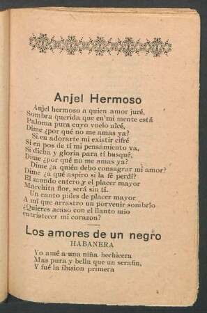 Los amores de un negro : Habanera