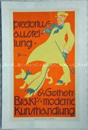 Plakat zu einer Ausstellung mit Arbeiten von Emil Preetorius in der von dem Kammersänger Franz Jospeh Brakl im November 1905 gegründeten Kunsthandlung