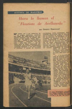 Ahora lo llaman el "Flautista de Avellaneda" : Historia de maestros