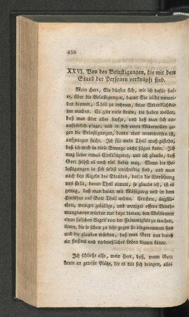 XXVI. Von den Belustigungen, die mit dem Stand der Personen verknüpft sind.