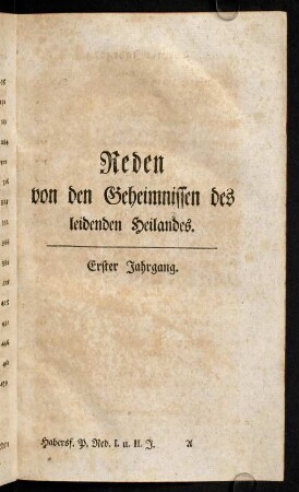1-232, Erster Jahrgang.