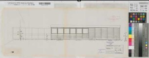 Burgsteinfurt (Steinfurt) Amtsgericht Saalbau: Ansicht Nord 1961 1 : 50 29,5 x 76 Pause Staatshochbauamt Münster Regierung Münster Nr. 34058