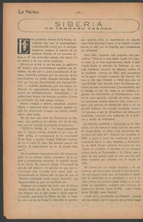 Siberia : Un inmenso tesoro