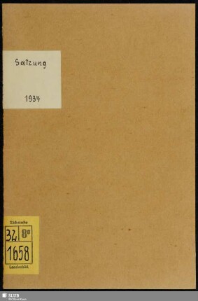 Satzung des Sächsischen Altertumsvereins : (Vereins für sächsische Landesgeschichte) e.V.