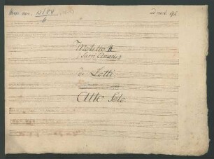 Sacri amoris aurae amate; A, strings; d-Moll