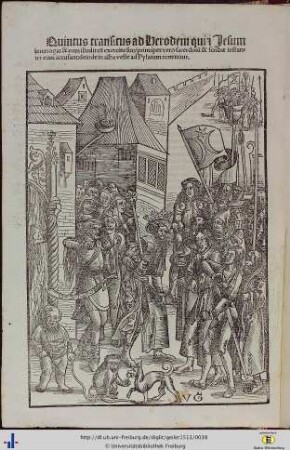 Holzschnitt “Quintus transitus ad Herodem …”