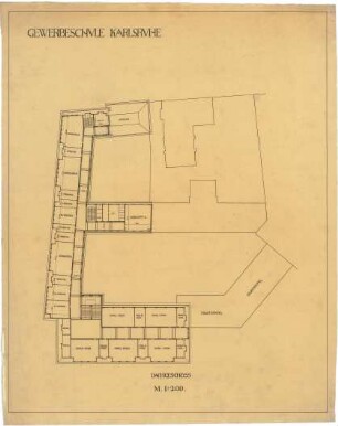 Billing, Hermann; Karlsruhe (Baden-Württemberg); Gewerbeschule - Grundriss DG