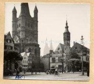 Köln, Fischmarkt, Stapelhaus, Groß Sankt Martin, Domtürme