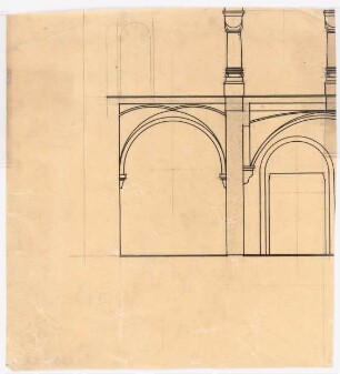 Benediktinerabtei St. Mauritius, Clerf (Clervaux): Bibliothek (?) (Fragment eines Plans)