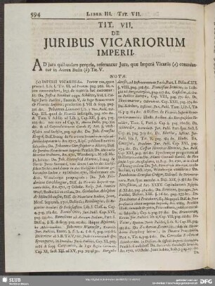 Tit. VII. De Juribus Vicariorum Imperii