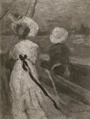 Frau mit Kind im Segelboot : Frau mit Kind im Segelboot. Öl auf Leinwand; 29 x 22,3 cm (vor 1935; M. Liebermann). Bukarest: Nationalmuseum