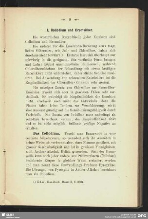 1. Collodium und Bromsilber