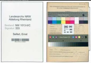 Entnazifizierung Ernst Seifert , geb. 04.07.1909 (Kaufmann)