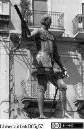 Monument für Juan de Austria, Juan de Austria mit dem Haupt des Türken Alí Bassá