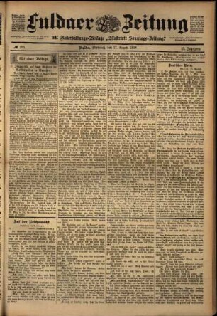 Ausgabe vom Mittwoch, den 17. August 1898.