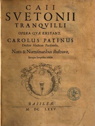 Caii Svetonii Tranqvilli Opera Qvae Exstant