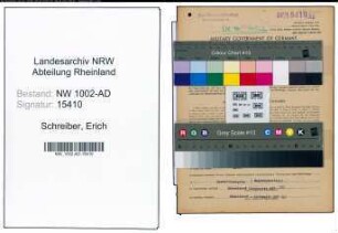 Entnazifizierung Erich Schreiber, geb. 03.08.1902 (Verw.Sekretaer)