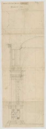 Thiersch, August ; München - Schwabing; Kath. Pfarrkirche St. Ursula - Tabernakel (Schnitt)