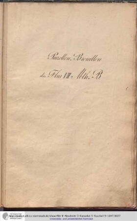 Parzellen-Brouillon Heusenstamm Flur VII Abt.B