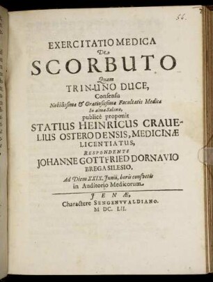 Exercitatio Medica De Scorbuto