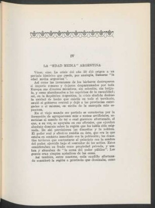 IV - La "edad media" argentina