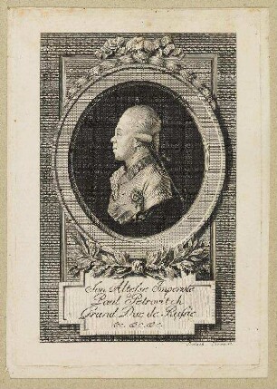 Bildnis von Paul I. (1754-1801) Zar von Russland